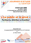 Journée d’étude CERTOP « Le public et le privé »
