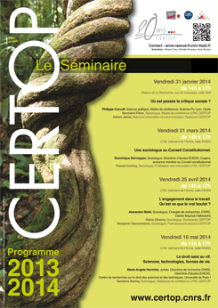 CERTOP Le Séminaire 2013-2014